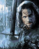 Zuty - Aragorn and the Battle of Helm's Deep (Lord of the Rings), 40×50 cm, unframed and without can - Painting by Numbers