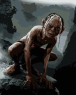 Zuty - Glum (Lord of the Rings), 40×50 cm, without frame and without canvas shut off - Painting by Numbers