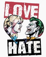 Zuty - Harley quinn and joker (batman), 40×50 cm, without frame and without canvas shut off - Painting by Numbers