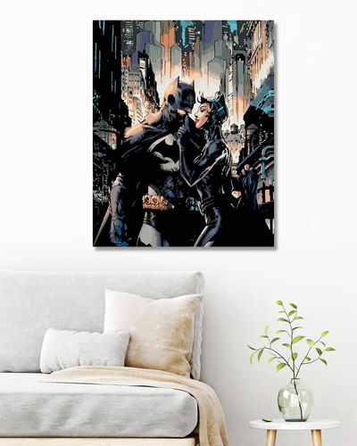 Batman & Cat Woman Paint By Numbers - Number Art