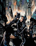 Zuty - Batman and catwoman, 40×50 cm, stretched canvas on frame - Painting by Numbers