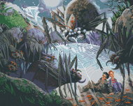 Zuty - Harry potter, ron weasley and aragog, 40×50 cm, stretched canvas on frame - Painting by Numbers
