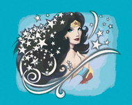 Zuty - Starry wonder woman, 40×50 cm, without frame and without canvas shut off - Painting by Numbers