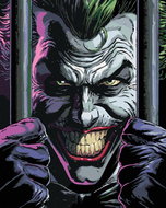 Zuty - Joker behind bars (batman), 40×50 cm, stretched canvas on frame - Painting by Numbers