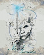 Zuty - Drawing of a newt scamander (fantastic animals), 40×50 cm, stretched canvas on frame - Painting by Numbers