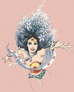 Zuty - Floral wonder woman, 40×50 cm, stretched canvas on frame - Painting by Numbers