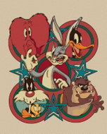 Zuty - Looney tunes retro poster II, 40×50 cm, without frame and without canvas - Painting by Numbers