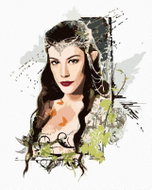 Zuty - Painted Arwen (Lord of the Rings), 40×50 cm, without frame and without canvas shut off - Painting by Numbers