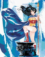 Zuty - Painted wonder woman II, 40×50 cm, stretched canvas on frame - Painting by Numbers