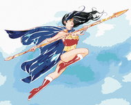 Zuty - Painted wonder woman III, 40×50 cm, stretched canvas on frame - Painting by Numbers