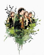 Zuty - Painted Frodo and the Hobbits (Lord of the Rings), 40×50 cm, without frame and without canvas - Painting by Numbers