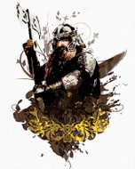 Zuty - Painted Gimli (Lord of the Rings), 40×50 cm, without frame and without canvas shut off - Painting by Numbers