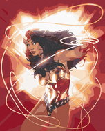 Zuty - Fire Wonder Woman, 40×50 cm, without frame and without canvas shut off - Painting by Numbers