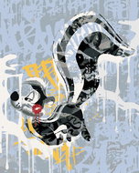 Zuty - Pepé le pew graffiti (looney tunes), 40×50 cm, stretched canvas on frame - Painting by Numbers