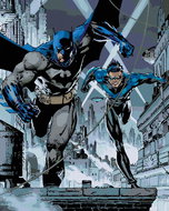 Zuty - Batman and nightwing, 40×50 cm, without frame and without canvas shut off - Painting by Numbers