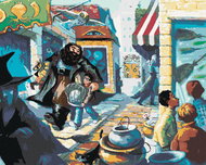 Zuty - Cross Street (harry potter), 40×50 cm, without frame and without canvas shut off - Painting by Numbers