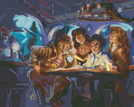 Zuty - Conversation with Harry (harry potter), 40×50 cm, without frame and without canvas shut off - Painting by Numbers