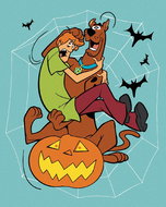 Zuty - Shaggy and scooby-doo on a pumpkin, 40×50 cm, stretched canvas on frame - Painting by Numbers
