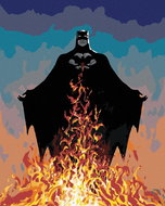 Zuty - Batman and Flames, 40×50 cm, stretched canvas on frame - Painting by Numbers