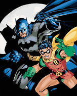 Zuty - Batman and Robin, 40×50 cm, without frame and without canvas shut off - Painting by Numbers