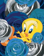 Zuty - Tweets and roses (looney tunes), 40×50 cm, without frame and without canvas shut off - Painting by Numbers