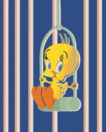 Zuty - Tweety on a perch (looney tunes), 40×50 cm, stretched canvas on frame - Painting by Numbers
