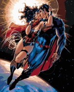 Zuty - Wonder woman and superman flying, 40×50 cm, stretched canvas on frame - Painting by Numbers