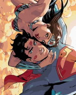 Zuty - Wonder woman and superman selfie, 40×50 cm, off canvas on frame - Painting by Numbers