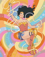 Zuty - Wonder woman rainbow, 40×50 cm, off canvas on frame - Painting by Numbers