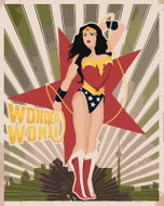 Zuty - Wonder woman star, 40×50 cm, without frame and without canvas shut off - Painting by Numbers