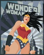 Zuty - Wonder woman star III, 40×50 cm, off canvas on frame - Painting by Numbers