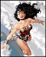 Zuty - Wonder woman is flying, 40×50 cm, without frame and without canvas shut off - Painting by Numbers