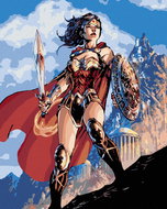 Zuty - Wonder woman sword and shield, 40×50 cm, without frame and without canvas shut off - Painting by Numbers