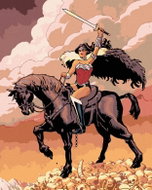 Zuty - Wonder woman on horseback, 40×50 cm, without frame and without canvas shut off - Painting by Numbers