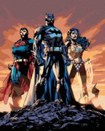 Zuty - Wonder woman, batman and superman, 40×50 cm, stretched canvas on frame - Painting by Numbers