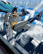 Zuty - Batman over the city, 40×50 cm, without frame and without canvas shut off - Painting by Numbers