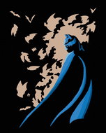 Zuty - Batman surrounded by bats, 40×50 cm, without frame and without canvas shut off - Painting by Numbers
