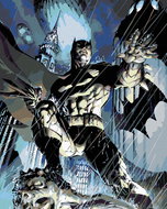 Zuty - Batman in the rain, 40×50 cm, without frame and without canvas shut off - Painting by Numbers