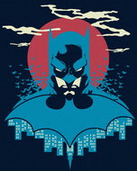 Zuty - Batman in blue and red, 40×50 cm, stretched canvas on frame - Painting by Numbers