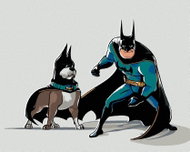 Zuty - Batman's Best Friend (dc league of super pets), 40×50 cm, without frame and without canvas sh - Painting by Numbers
