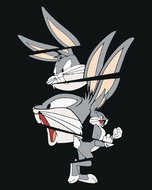 Zuty - Bugs bunny abstraction (looney tunes), 40×50 cm, stretched canvas on frame - Painting by Numbers