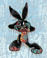 Zuty - Bugs bunny graffiti (looney tunes), 40×50 cm, stretched canvas on frame - Painting by Numbers
