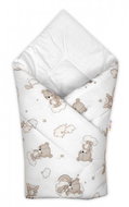 Baby Nellys Baby Wrap Classic Little Bear, white / beige - Swaddle Blanket