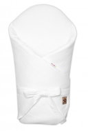 Baby Nellys Muslin wrap with tie-up reinforcement 75 × 75 cm, white - Swaddle Blanket