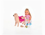 Evička kutyával és kölykökkel - Játékbaba