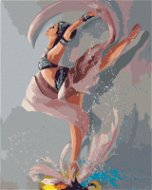 Baletka tančící na paletě barev, 40×50 cm, vypnuté plátno na rám - Painting by Numbers
