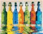 Farebné fľaše, 80 × 100 cm, bez rámu a bez vypnutia plátna - Maľovanie podľa čísel