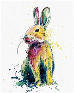Barevný králík, 80×100 cm, vypnuté plátno na rám - Painting by Numbers