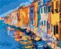 Benátské domy u moře, 80×100 cm, vypnuté plátno na rám - Painting by Numbers