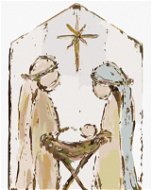 Betlehem Mária, Jozef a Ježiško (Haley Bush), 40×50 cm, bez rámu a bez vypnutia plátna - Maľovanie podľa čísel